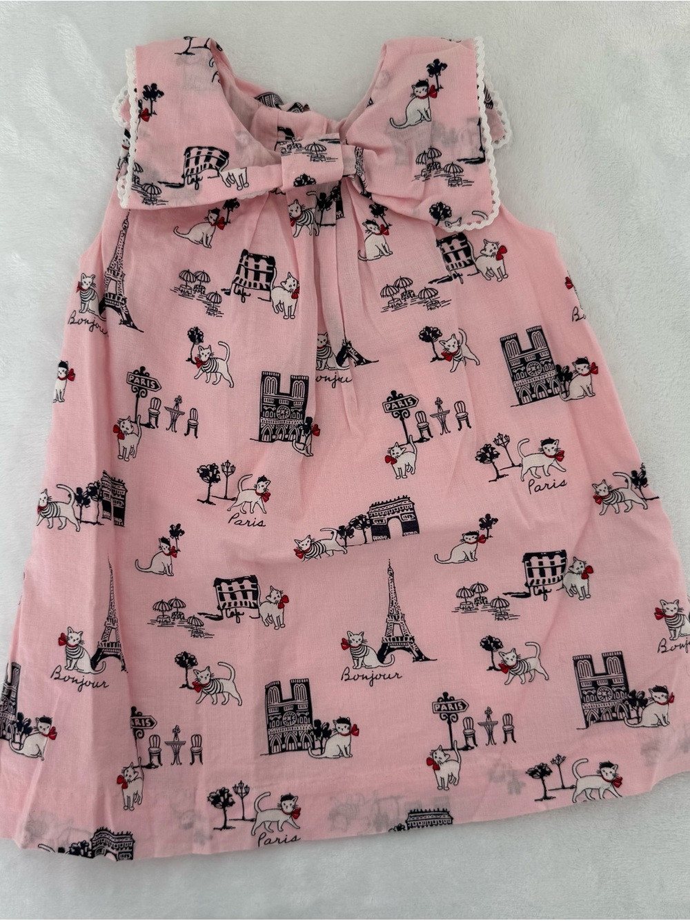 Janie and Jack Pink Printed Cotton Dress and Bloomers